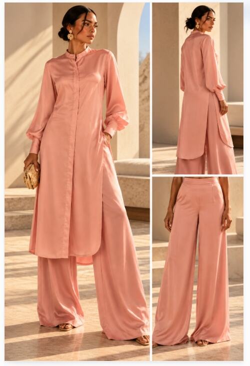 Andrea Iyamah Tops - Andrea Iyamah UCHI Tunic & Pants FULL SET Powder Peach Pink M/US 8 NWT
